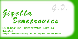 gizella demetrovics business card